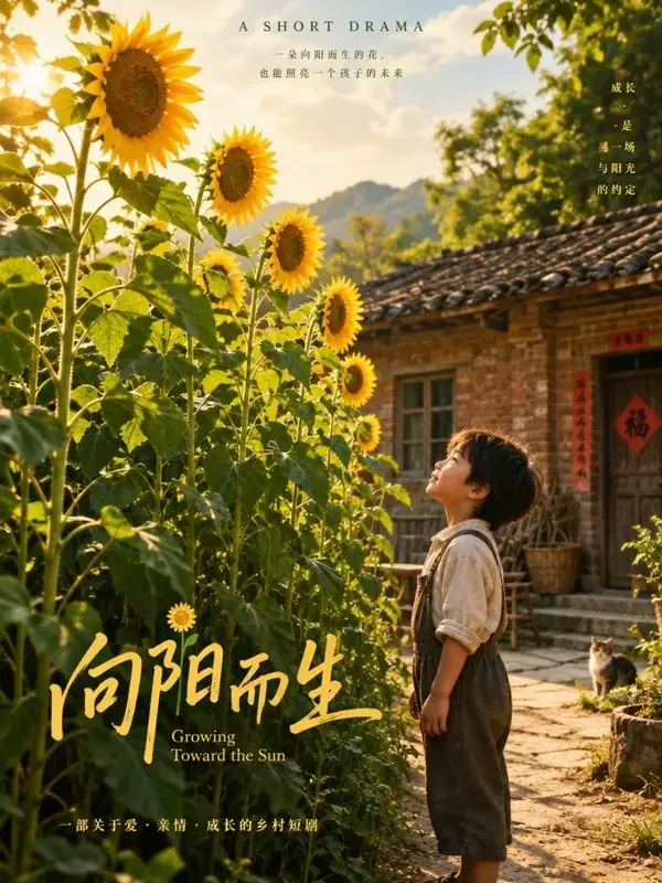《老屋门前的向日葵》- 蜜桃传媒官网亲情治愈短剧封面