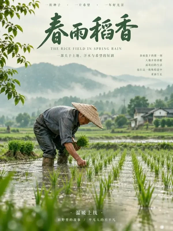 《春雨润田》- 蜜桃传媒官网乡村励志短剧封面
